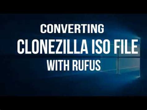 convert clonezilla image to iso